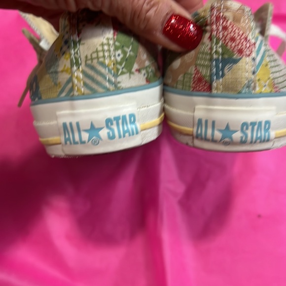 Ladies patchwork Converse tennis shoes - Picture 13 of 16